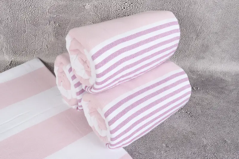 Yoga Towel, Personalized Towel, Wedding Gift Ideas, Home Decor Gifts, Sand-resistant towel, Turkish Bath Towel USA, 68x36 Cotton Striped Terry Towel - 7
