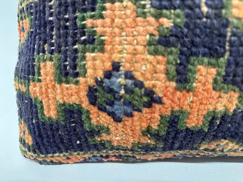 Blue & Yellow Floral Rectangle Pillow, 12x20 Inches Throw Pillow - 2