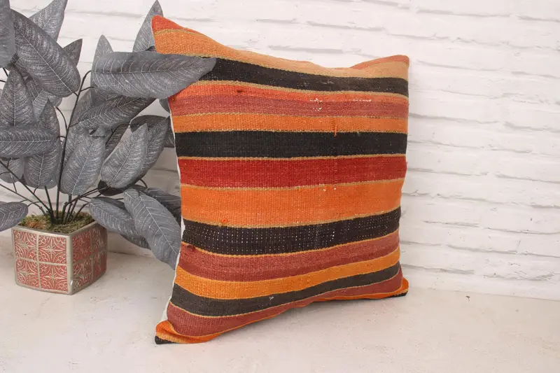 Vintage yastık, 20x20 kırmızı yastık, kabile yastık örtüsü, pastel yastık sham, atma Kilim yastığı, otantik yastık örtüsü, yastık örtüsü, Türk yastığı - 3