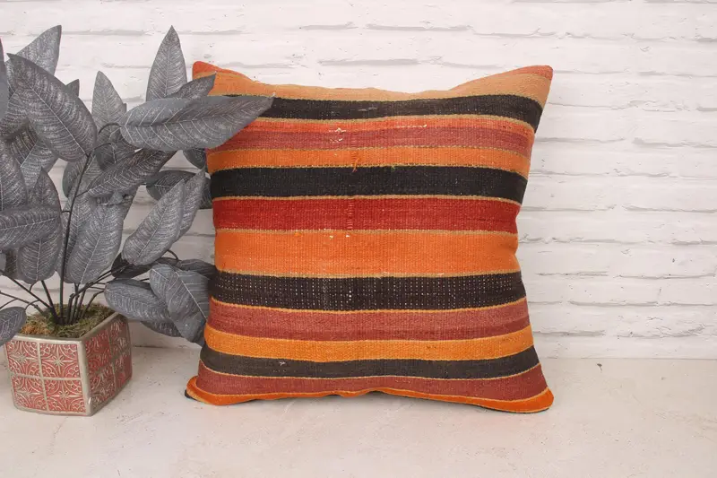 Vintage yastık, 20x20 kırmızı yastık, kabile yastık örtüsü, pastel yastık sham, atma Kilim yastığı, otantik yastık örtüsü, yastık örtüsü, Türk yastığı - 1