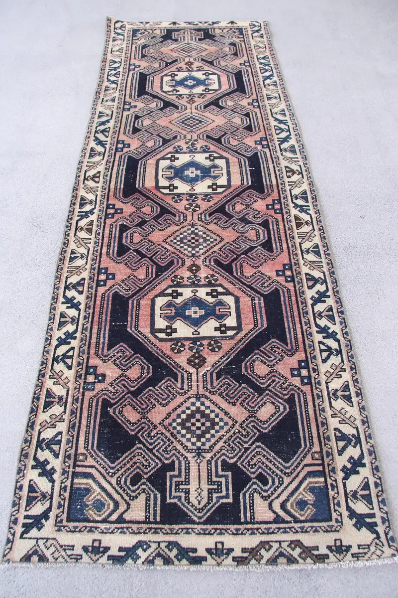 Alfombra Persa Bronce y Azul, 9,2x9,4ft Decoración Elegante