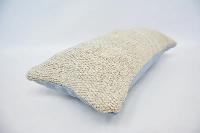 12x24 Beige Cushion Cover, Pillow Sham, Vintage Kilim Throw Pillow, Comfy Throw Pillow Sham, Boho Pillow Sham Cover, Kilim Pillow - 6