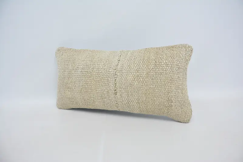12x24 Beige Cushion Cover, Pillow Sham, Vintage Kilim Throw Pillow, Comfy Throw Pillow Sham, Boho Pillow Sham Cover, Kilim Pillow - 4