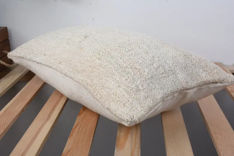 Aesthetic Cushion Case, Cushion Case, Kilim Pillow, Kilim Cushion Sham, 12x20 Beige Pillow Case, Home Decor Pillow, Outdoor Bolster Cushion Case - 6