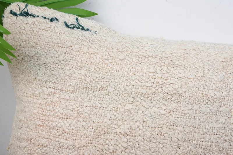 Aesthetic Cushion Case, Cushion Case, Kilim Pillow, Kilim Cushion Sham, 12x20 Beige Pillow Case, Home Decor Pillow, Outdoor Bolster Cushion Case - 2
