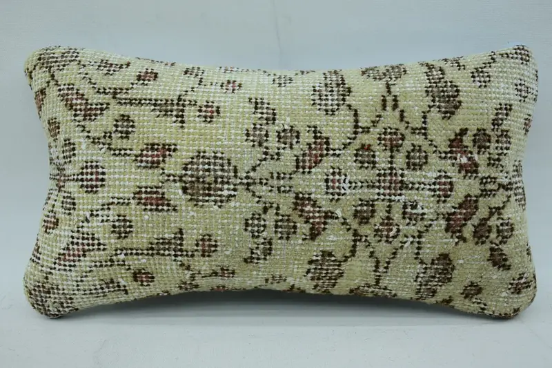 Home Decor Pillow, Accent Pillow Sham, Cushion, Antique Pillows, 8x16 Beige Cushion Cover, Ethnic Pillow Cover, Turkish Kilim Pillow - 4