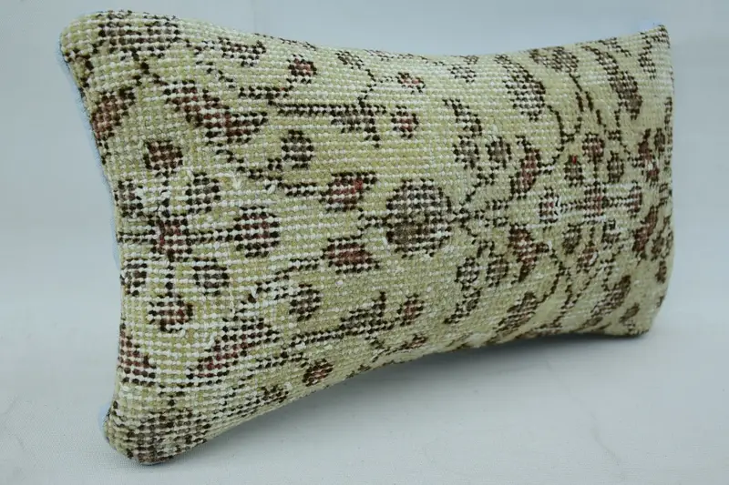 Home Decor Pillow, Accent Pillow Sham, Cushion, Antique Pillows, 8x16 Beige Cushion Cover, Ethnic Pillow Cover, Turkish Kilim Pillow - 2