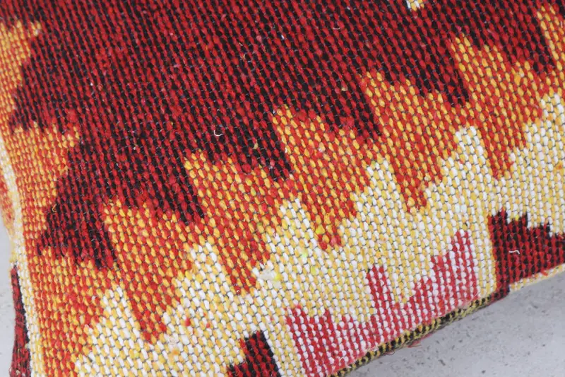 Pillow Cover, 16x43 Yellow Pillow Sham, Floor Cushion, Kilim Cushion Sham, Armchair Cushion Case, Boho Pillow Sham Cover, Boho Pillow - 7
