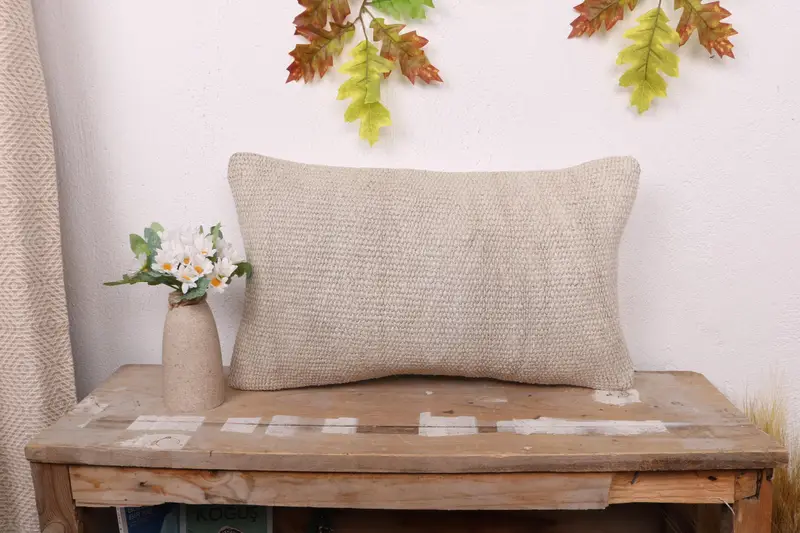 Pillow for Couch, 12x20 White Pillow Sham, Vintage Kilim Pillow, Pillow, Vintage Pillow, Luxury Cushion Case, Accent Pillow - 1