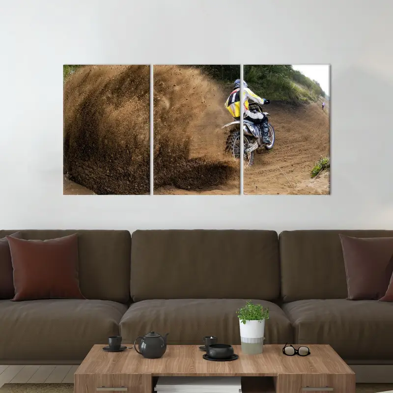 Mountainbiker Art, Biker Canvas Decor, Man Cave, Biker Art Decor, Sport Wall Art, Sport Lover Gift,Motocross Wall Art, Canvas Wall Art - 2
