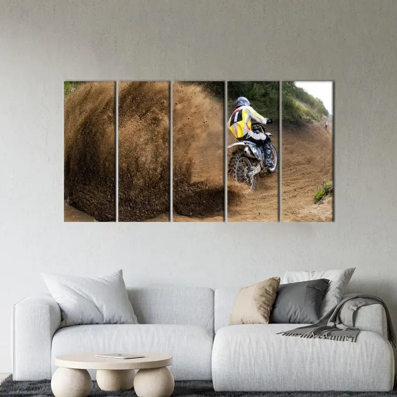 Mountainbiker Art, Biker Canvas Decor, Man Cave, Biker Art Decor, Sport Wall Art, Sport Lover Gift,Motocross Wall Art, Canvas Wall Art - 4