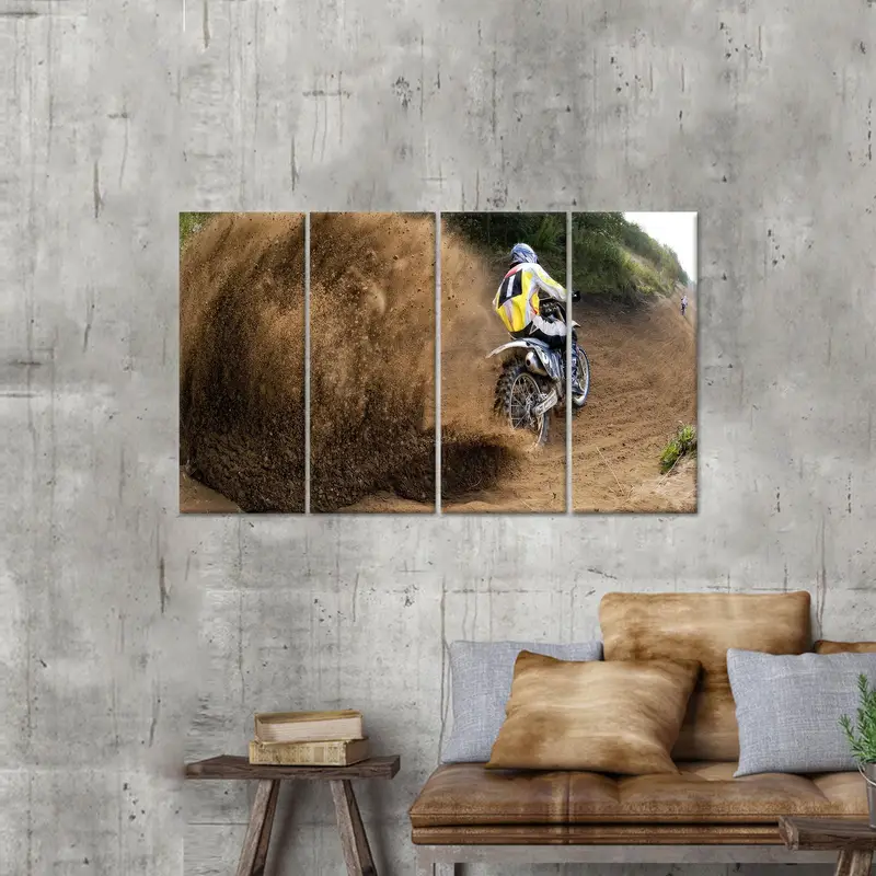 Mountainbiker Art, Biker Canvas Decor, Man Cave, Biker Art Decor, Sport Wall Art, Sport Lover Gift,Motocross Wall Art, Canvas Wall Art - 3