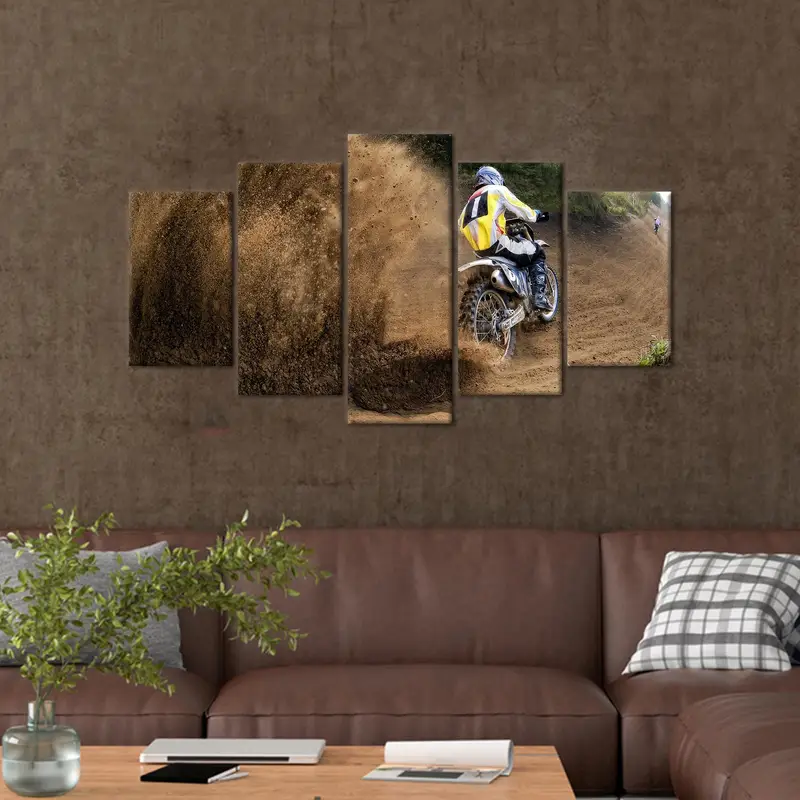 Mountainbiker Art, Biker Canvas Decor, Man Cave, Biker Art Decor, Sport Wall Art, Sport Lover Gift,Motocross Wall Art, Canvas Wall Art - 5