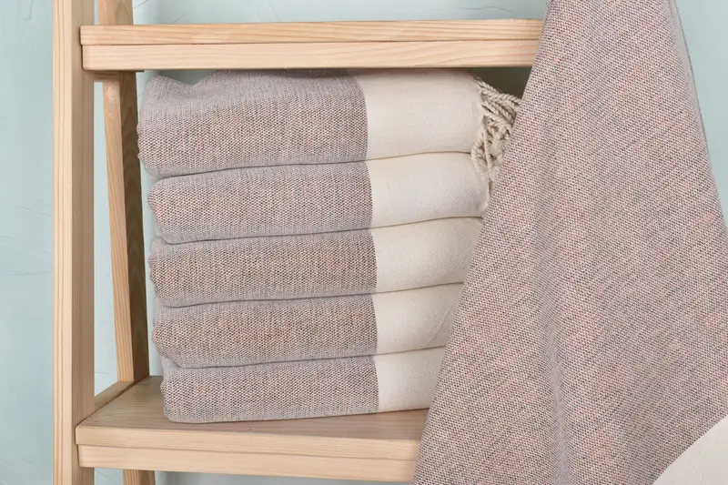 Personalized Beach Towel Orange Cotton Linen 40x63 Inches