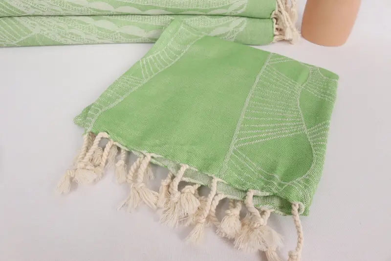 Organic Towel, Personalized Dish Towel, Bathroom Towels, Christmas Gift, Bridesmaid Towel, Monogrammed Hand Towel, 36x18 Cotton Striped Design Towel - 6