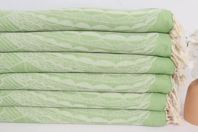 Organic Towel, Personalized Dish Towel, Bathroom Towels, Christmas Gift, Bridesmaid Towel, Monogrammed Hand Towel, 36x18 Cotton Striped Design Towel - 4