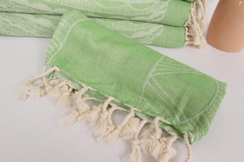 Organic Towel, Personalized Dish Towel, Bathroom Towels, Christmas Gift, Bridesmaid Towel, Monogrammed Hand Towel, 36x18 Cotton Striped Design Towel - 5