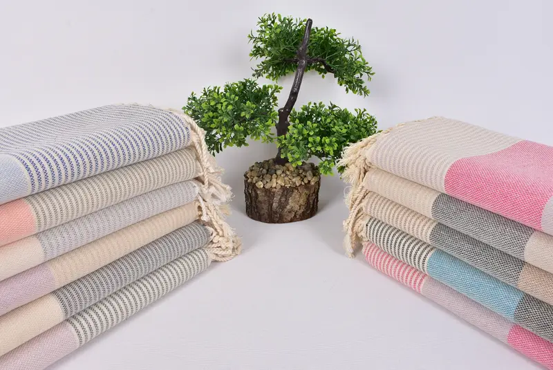 Beach Towel Bulk, Peshtemal, Holiday Towel, Organic towel, Personalized Beach Towel, Turkish bath towel, 70x40 Cotton Striped Towel, Pool Towels - 3
