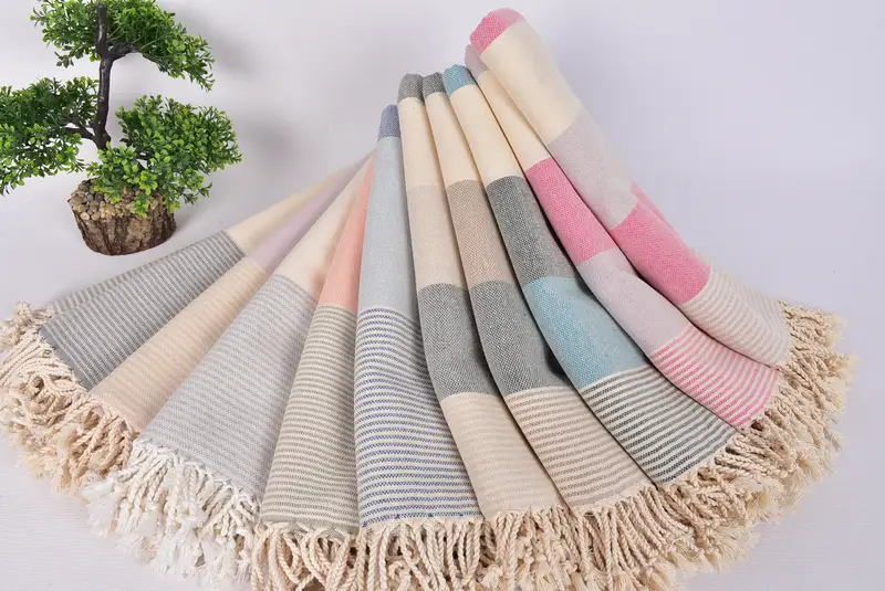 Beach Towel Bulk, Peshtemal, Holiday Towel, Organic towel, Personalized Beach Towel, Turkish bath towel, 70x40 Cotton Striped Towel, Pool Towels - 4