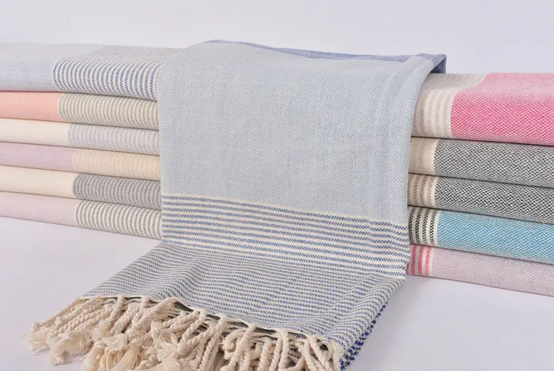 Beach Towel Bulk, Peshtemal, Holiday Towel, Organic towel, Personalized Beach Towel, Turkish bath towel, 70x40 Cotton Striped Towel, Pool Towels - 2