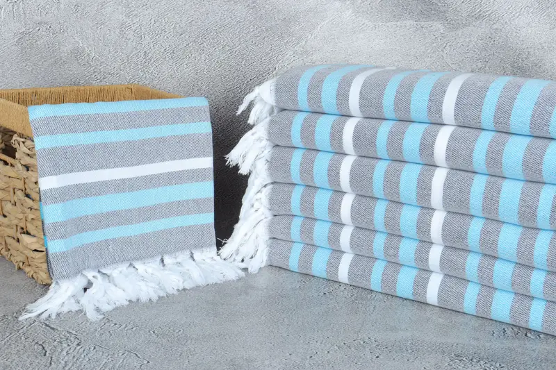 Wedding Favors, Bridal Shower Gifts, Sand-resistant towel, Custom Wedding Gift From Bridesmaid, 70x40 Cotton Striped Towel, Lightweight towel - 3