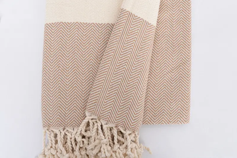 Bridal Shower Gifts, Thin towel, Beach Towel Bulk, Personalized Gifts, Organic Towel, Scarf Towel, 70x40 Cotton Herringbone Towel, Housewarming Gift - 8