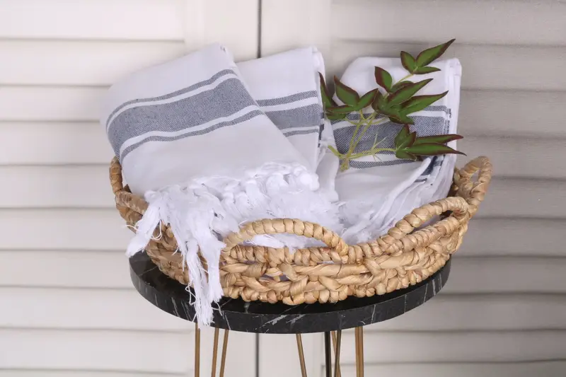 Absorbent Turkish towel, 70x40 Cotton Striped Towel, Bridal Shower Gifts, Traditional Turkish peshtemal for hammam, Custom Towel, Gift For Him - 5