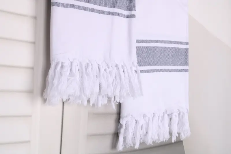 Absorbent Turkish towel, 70x40 Cotton Striped Towel, Bridal Shower Gifts, Traditional Turkish peshtemal for hammam, Custom Towel, Gift For Him - 8