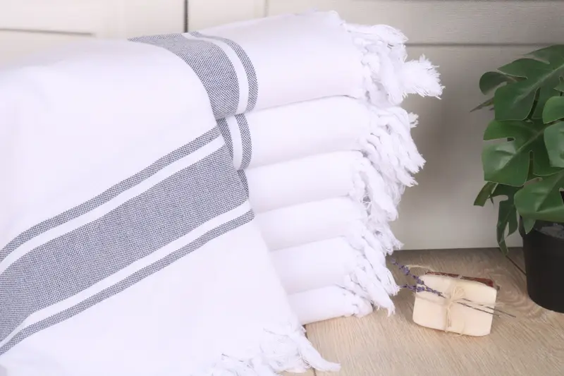 Absorbent Turkish towel, 70x40 Cotton Striped Towel, Bridal Shower Gifts, Traditional Turkish peshtemal for hammam, Custom Towel, Gift For Him - 1