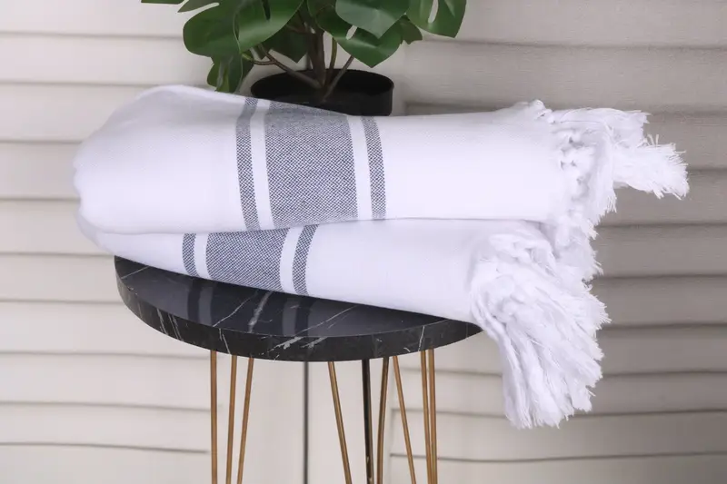 Absorbent Turkish towel, 70x40 Cotton Striped Towel, Bridal Shower Gifts, Traditional Turkish peshtemal for hammam, Custom Towel, Gift For Him - 3