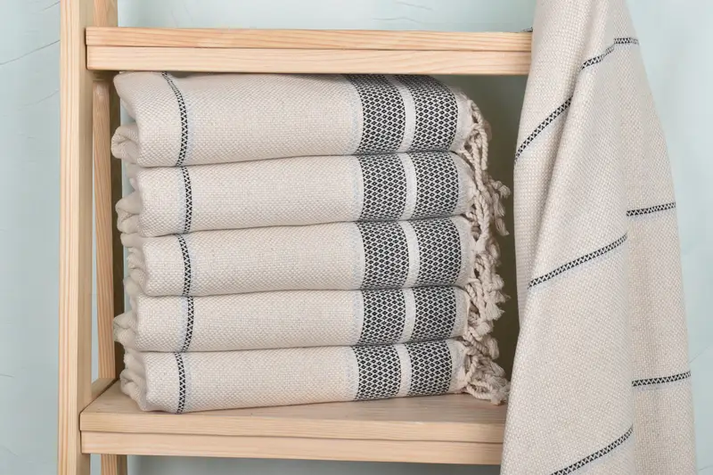Peshtemal, Wedding Favors, Monogram Towels, Turkish bath towel, 70x36 Cotton Striped Towel, Custom Wedding Gift, Embroidered Turkish Towel - 2
