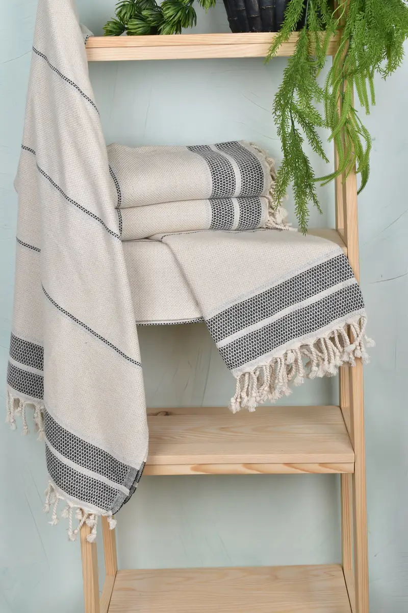 Peshtemal, Wedding Favors, Monogram Towels, Turkish bath towel, 70x36 Cotton Striped Towel, Custom Wedding Gift, Embroidered Turkish Towel - 6