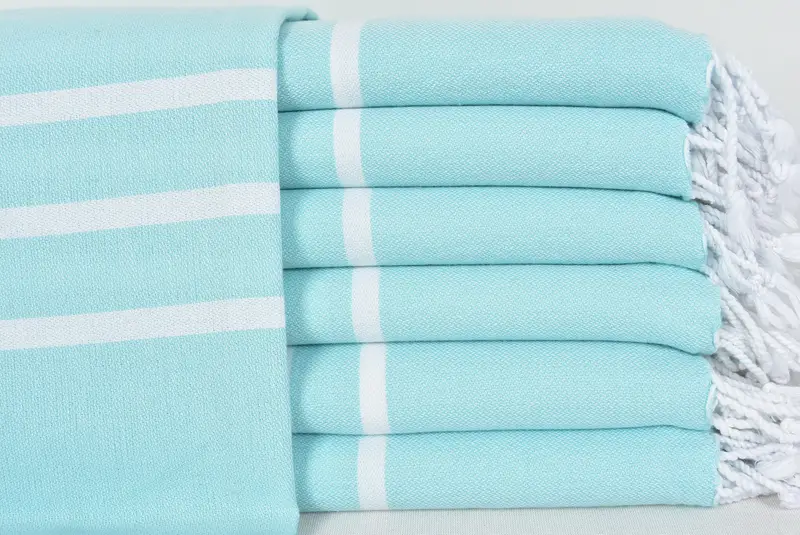 Bridesmaid Gift, Quick-drying peshtemal towel for poolside, Guest Towel, Gift For Bride, 70x40 Cotton Striped Towel, Thin towel, Summer Gift - 1