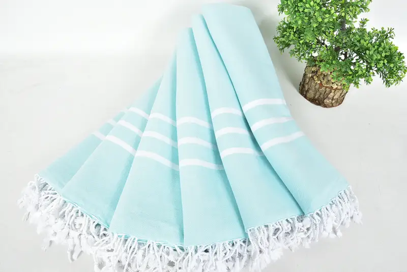 Bridesmaid Gift, Quick-drying peshtemal towel for poolside, Guest Towel, Gift For Bride, 70x40 Cotton Striped Towel, Thin towel, Summer Gift - 4