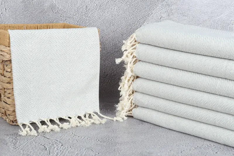 Summer Gift, Gift For Her, Personalized Dish Towel, Bridesmaid Gift Towel, Monogrammed Hand Towel, 40x20 Cotton Chevron Towel, Small Bath Towels - 3