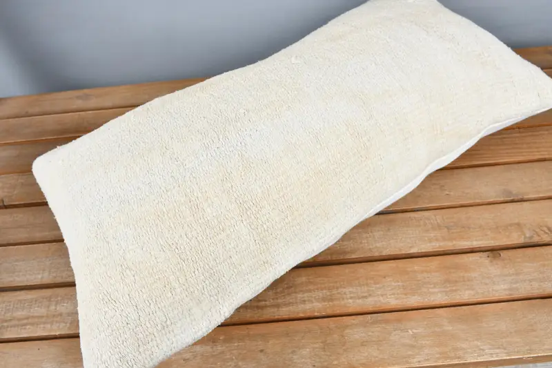 Decorative Cushion Case, Home Decor Pillow, Vintage Pillow, 12x24 Beige Pillow Cover, Bohemian Cushion Cushion Cover, Pillow Case, Pillow for Couch - 2