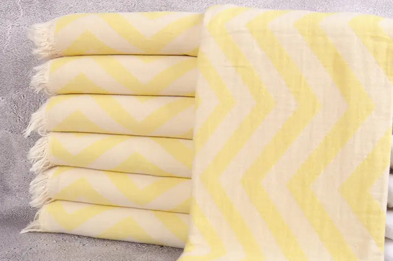 Handmade Gift, 70x40 Cotton Zigzag Design Towel, Turkish Towel Beach, Wedding Towel, Memorial Gift, Handmade Turkish hammam towel, Wedding Gift - 1
