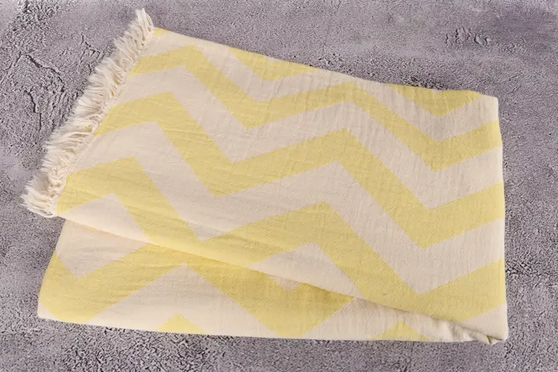 Handmade Gift, 70x40 Cotton Zigzag Design Towel, Turkish Towel Beach, Wedding Towel, Memorial Gift, Handmade Turkish hammam towel, Wedding Gift - 6
