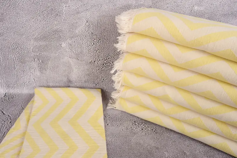 Handmade Gift, 70x40 Cotton Zigzag Design Towel, Turkish Towel Beach, Wedding Towel, Memorial Gift, Handmade Turkish hammam towel, Wedding Gift - 2