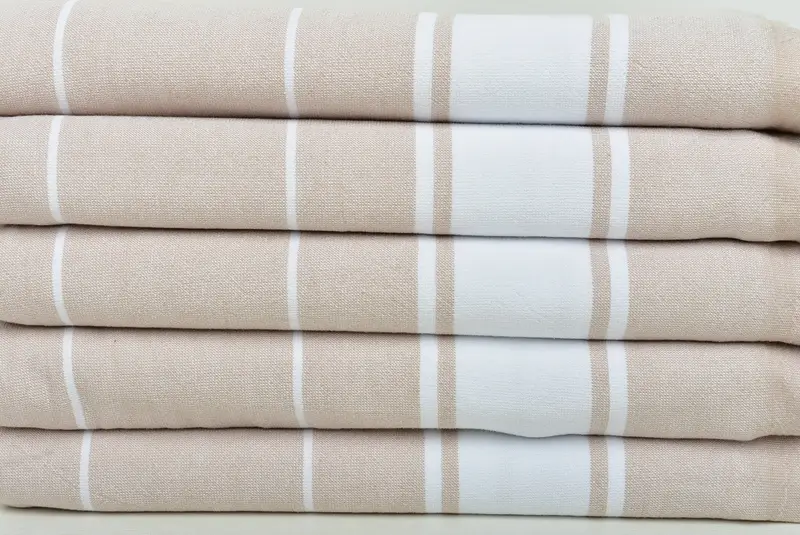 Peshtemal, Plaj Havlu Monogram, Türk Plajı Havlu Toplu, Ev Dekoru Hediyeleri, Türk Havlu Plajı, 68x36 Pamuklu Çizgili Terry Havlu, Düğün Hediyesi - 2