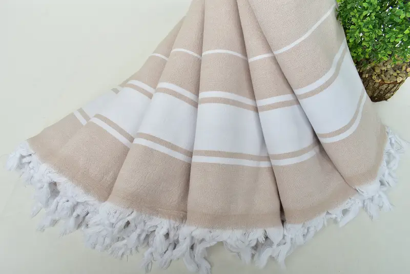 Peshtemal, Plaj Havlu Monogram, Türk Plajı Havlu Toplu, Ev Dekoru Hediyeleri, Türk Havlu Plajı, 68x36 Pamuklu Çizgili Terry Havlu, Düğün Hediyesi - 4