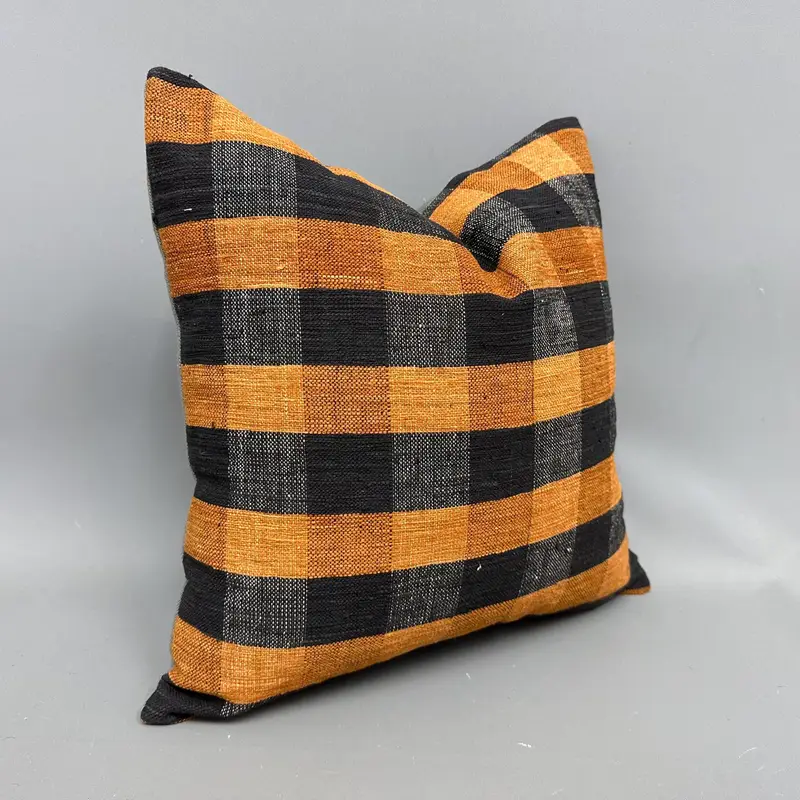 Cushion Cover, Kilim Pillow, Pillow for Sofa, Outdoor Patio Pillow Sham, 18x18 Orange Pillow Sham, Outdoor Pillow, Ethnical Kilim Rug Pillow - 2