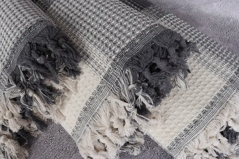 92x88 Cotton Striped Towel, Turkish Tablecloth, Merry Christmas Gifts, Decorative Blanket, Tablecloth, Turkish Bedspread, Bachelorette Party Favors - 5