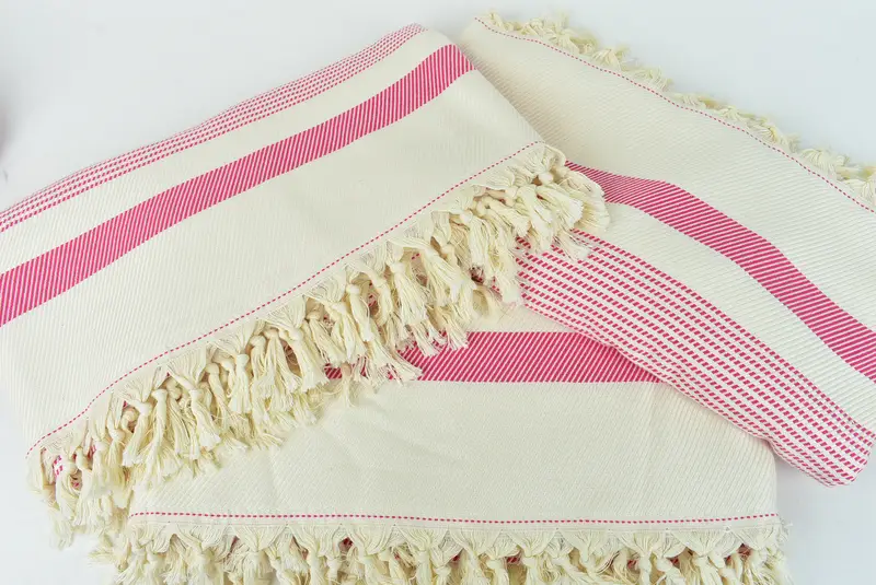 Throw Blanket, 88x80 Cotton Striped Towel, Housewarming Gift, Summer Gift, Bridesmaid Gifts, Turkish Cotton Throw Blanket, Christmas Tablecloth - 6