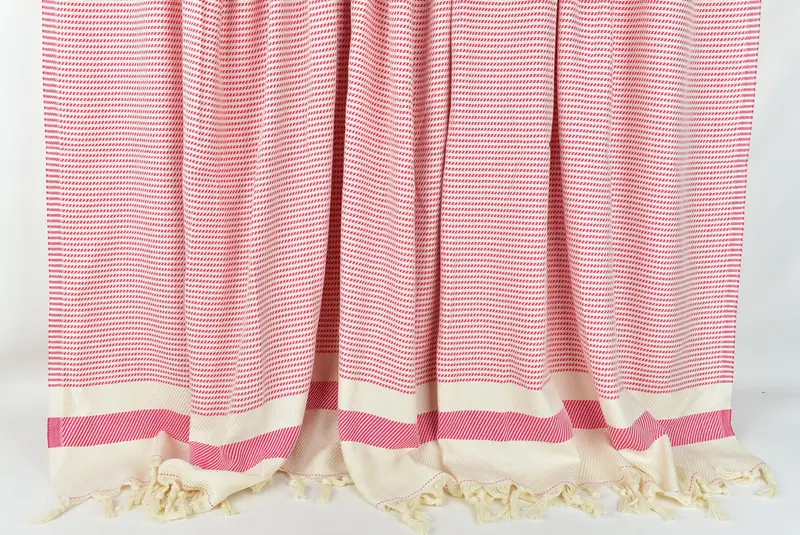 Throw Blanket, 88x80 Cotton Striped Towel, Housewarming Gift, Summer Gift, Bridesmaid Gifts, Turkish Cotton Throw Blanket, Christmas Tablecloth - 8