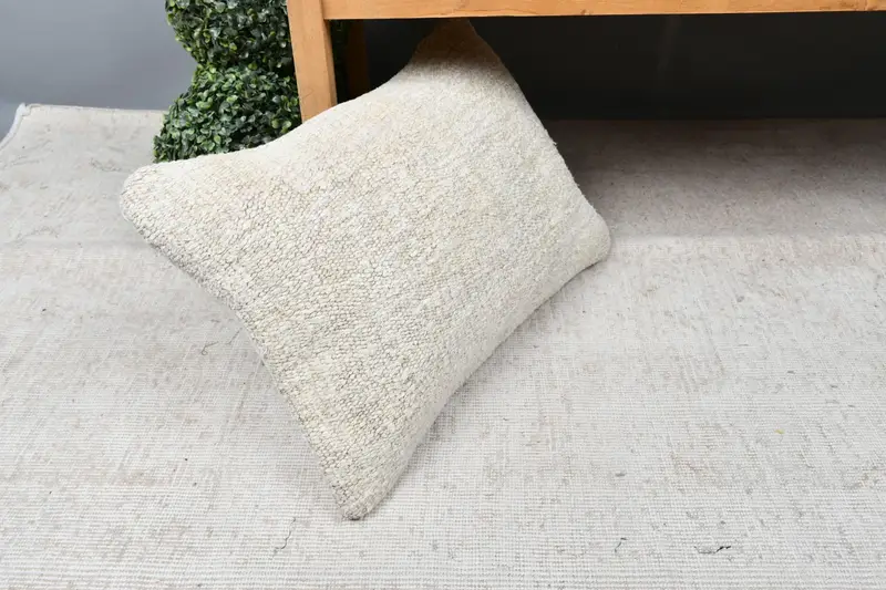 16x24 Beige Pillow Sham, Cushion, Vintage Kilim Throw Pillow, Vintage Pillow, Turkish Corner Pillow Sham, Kilim Pillow Cover - 7