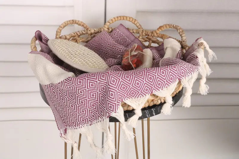 Yaz havlu, monogram mutfak havlu, kişiselleştirilmiş bulaşık havlu, ev dekor hediyeleri, Türk havlu el havlu, bebek bebek hediyesi, 36x20 pamuklu elmas havlu - 2