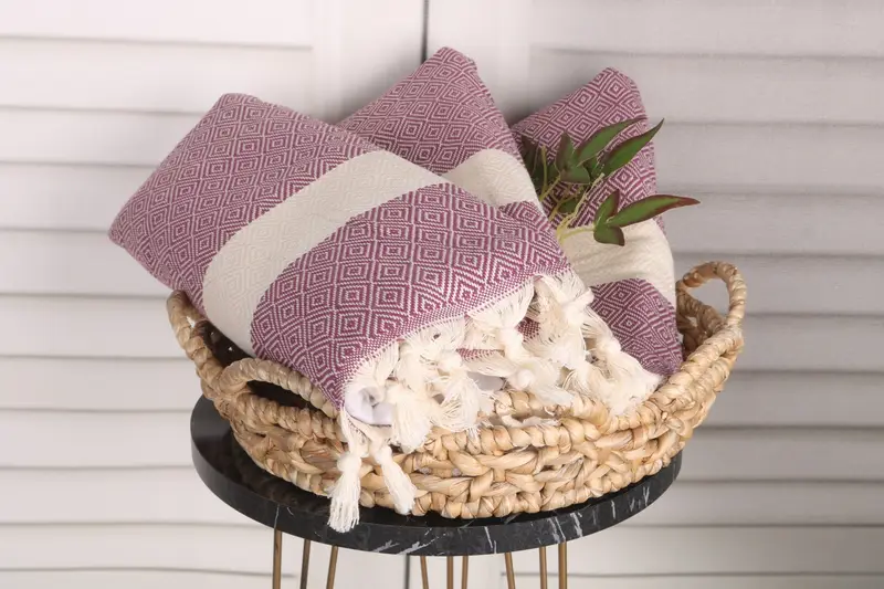 Yaz havlu, monogram mutfak havlu, kişiselleştirilmiş bulaşık havlu, ev dekor hediyeleri, Türk havlu el havlu, bebek bebek hediyesi, 36x20 pamuklu elmas havlu - 5