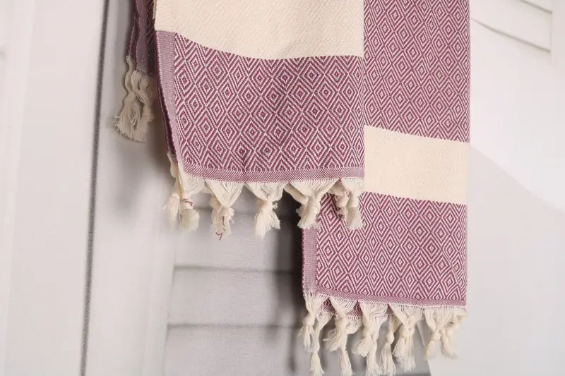 Yaz havlu, monogram mutfak havlu, kişiselleştirilmiş bulaşık havlu, ev dekor hediyeleri, Türk havlu el havlu, bebek bebek hediyesi, 36x20 pamuklu elmas havlu - 8