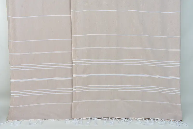 Turkish Bedspread, Woven Throw Blanket, Turkish Bedcover, 88x60 Cotton Striped Towel, Personalized Blanket, Welcome Wedding Gift, Decorative Blanket - 7
